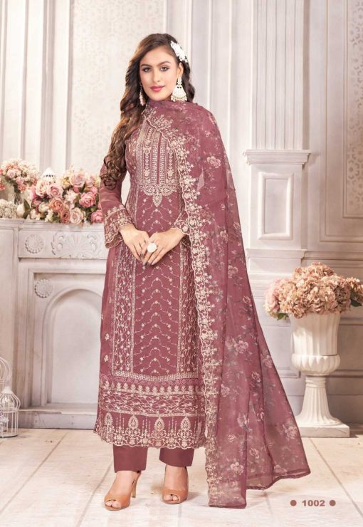 Qasr Hiba Organza Salwar Suit Catalog 8 Pcs 6 510x740 - Qasr Hiba Organza Salwar Suit Catalog 8 Pcs