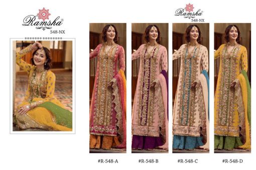 Ramsha R 548 NX Organza Salwar Suit Catalog 4 Pcs 9 510x340 - Ramsha R 548 NX Organza Salwar Suit Catalog 4 Pcs