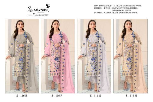 Serene S 116 E H Georgette Salwar Suit Catalog 4 Pcs 13 1 510x340 - Serene S 116 E-H Georgette Salwar Suit Catalog 4 Pcs