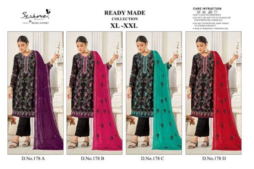 Serene S 178 A D Georgette Readymade Salwar Suit Catalog 4 Pcs 5 510x340 - Serene S 178 A-D Georgette Readymade Salwar Suit Catalog 4 Pcs