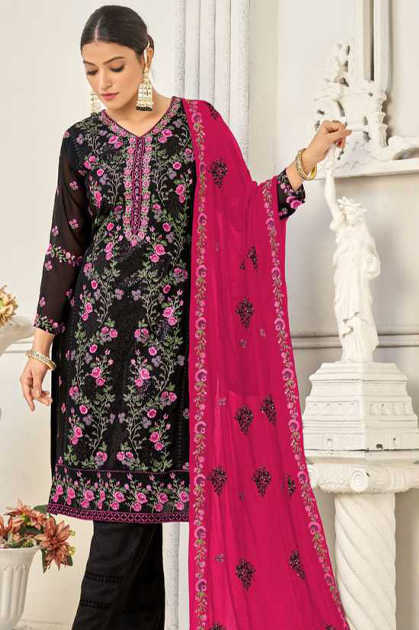 Buy Silk Purple Readymade Salwar Suit Online