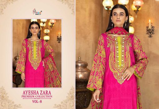 Shree Fabs Ayesha Zara Premium Collection Vol 8 Cotton Chiffon Salwar Suit Catalog 5 Pcs 10 510x351 - Shree Fabs Ayesha Zara Premium Collection Vol 8 Cotton Chiffon Salwar Suit Catalog 5 Pcs