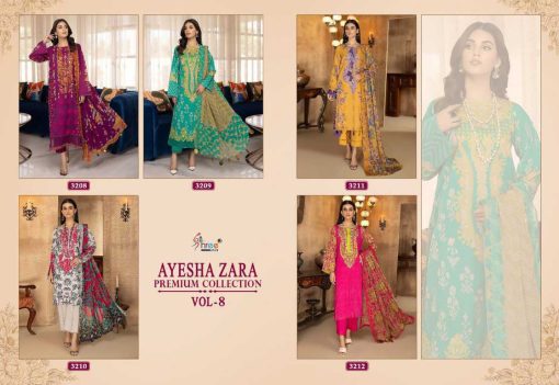 Shree Fabs Ayesha Zara Premium Collection Vol 8 Cotton Chiffon Salwar Suit Catalog 5 Pcs 12 510x351 - Shree Fabs Ayesha Zara Premium Collection Vol 8 Cotton Chiffon Salwar Suit Catalog 5 Pcs