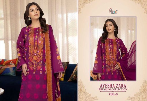 Shree Fabs Ayesha Zara Premium Collection Vol 8 Cotton Chiffon Salwar Suit Catalog 5 Pcs 2 510x351 - Shree Fabs Ayesha Zara Premium Collection Vol 8 Cotton Chiffon Salwar Suit Catalog 5 Pcs