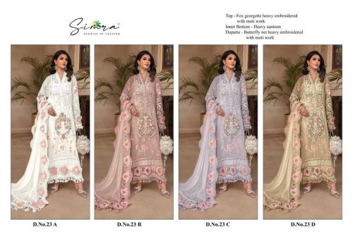 Simra DN 23 A D Georgette Salwar Suit Catalog 4 Pcs 5 510x340 - Simra DN 23 A-D Georgette Salwar Suit Catalog 4 Pcs