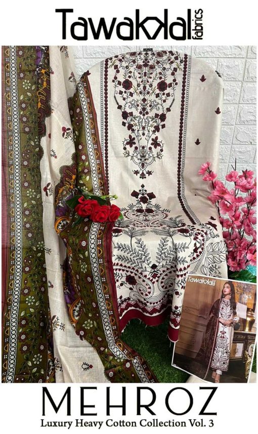 Tawakkal Mehroz Luxury Heavy Cotton Collection Vol 3 Salwar Suit Catalog 10 Pcs 16 510x857 - Tawakkal Mehroz Luxury Heavy Cotton Collection Vol 3 Salwar Suit Catalog 10 Pcs