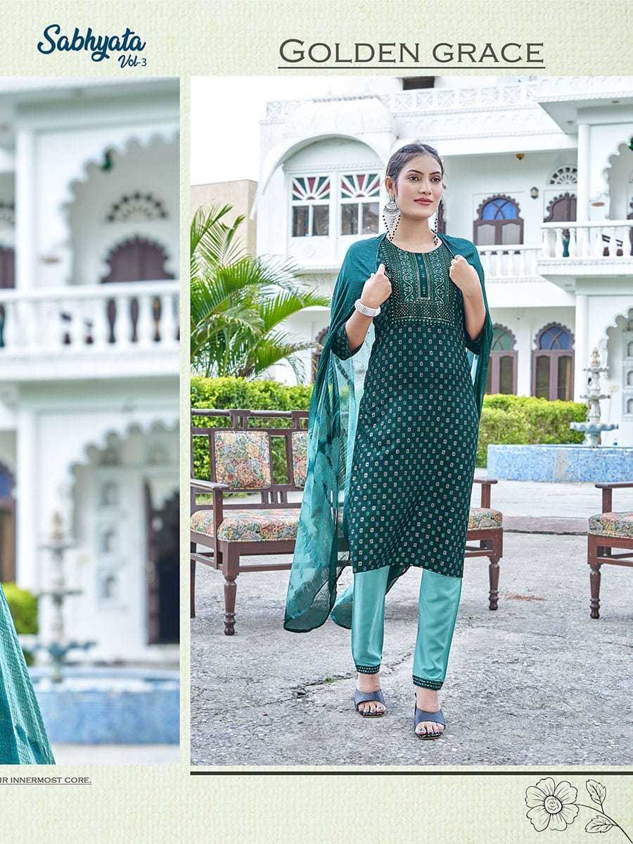 Ladies Flavour Sabhyata Designer Kurti With Dupatta Collection  :textileexport