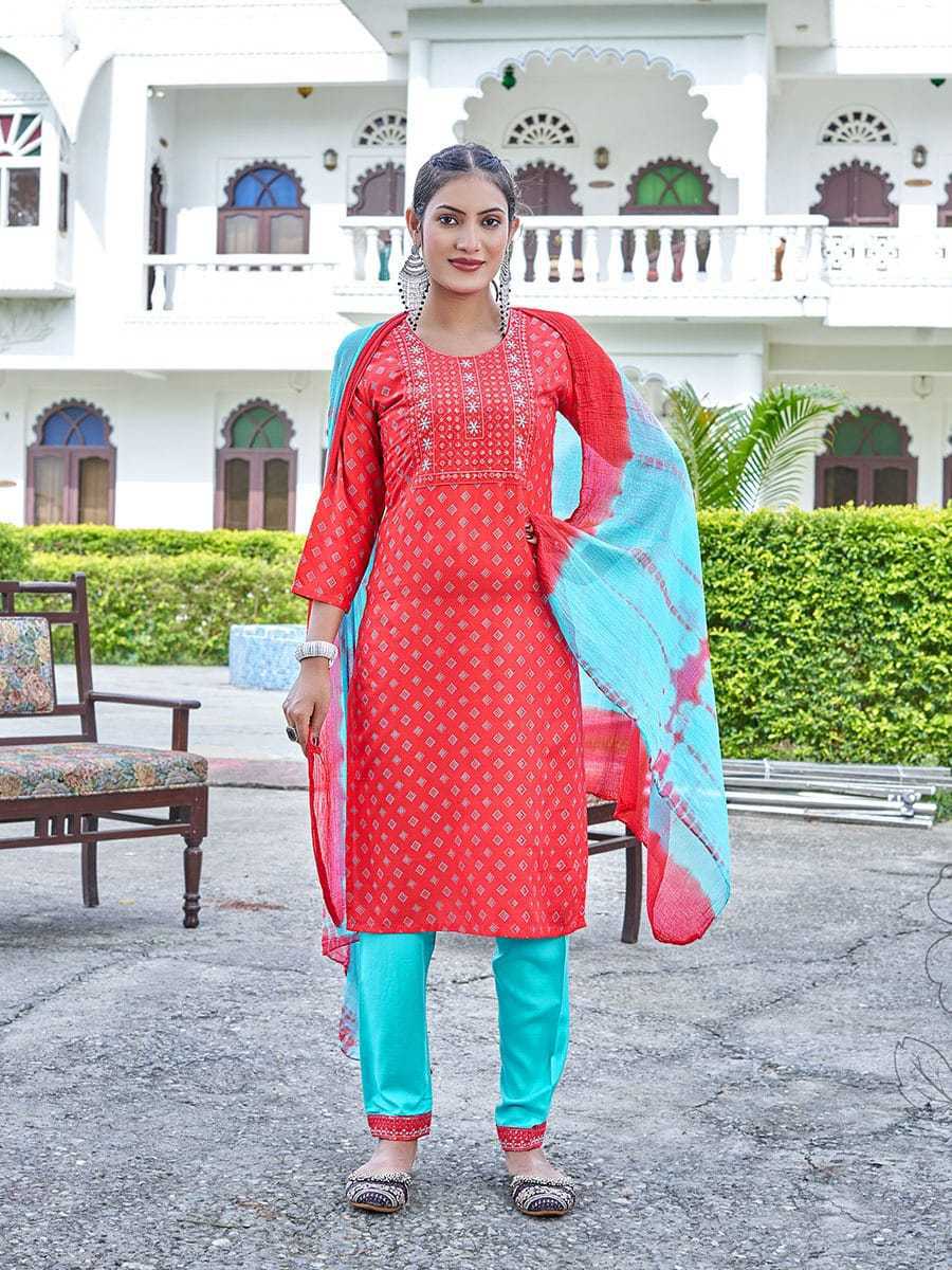 BUNDLE OF 4 WHOLESALE SALWAR SUIT CATALOG SABHYATA BY RANG