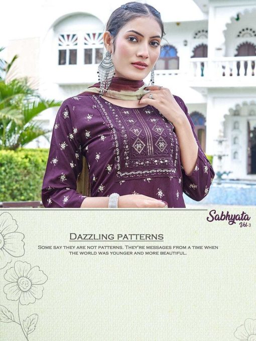 Kinti Sabhyata Vol 3 Rayon Kurti with Dupatta Bottom Catalog 6 Pcs 5 510x680 - Kinti Sabhyata Vol 3 Rayon Kurti with Dupatta Bottom Catalog 6 Pcs