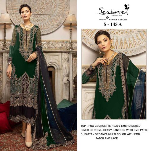 Serene S 145 A D Georgette Salwar Suit Catalog 4 Pcs 1 510x510 - Serene S 145 A-D Georgette Salwar Suit Catalog 4 Pcs