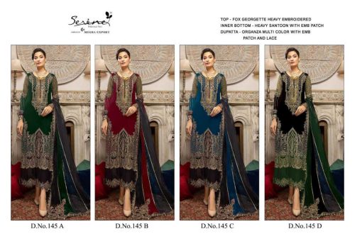 Serene S 145 A D Georgette Salwar Suit Catalog 4 Pcs 17 510x340 - Serene S 145 A-D Georgette Salwar Suit Catalog 4 Pcs