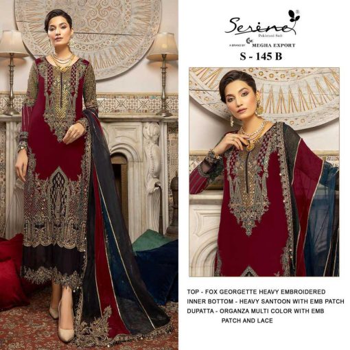 Serene S 145 A D Georgette Salwar Suit Catalog 4 Pcs 2 510x510 - Serene S 145 A-D Georgette Salwar Suit Catalog 4 Pcs
