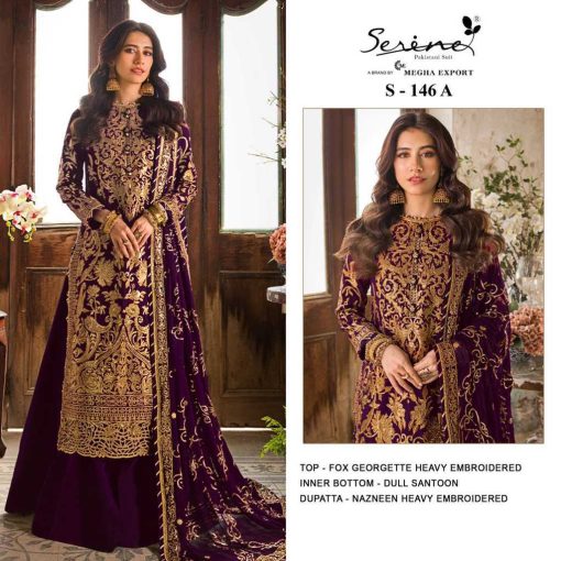 Serene S 146 A D Georgette Salwar Suit Catalog 4 Pcs 1 510x510 - Serene S 146 A-D Georgette Salwar Suit Catalog 4 Pcs