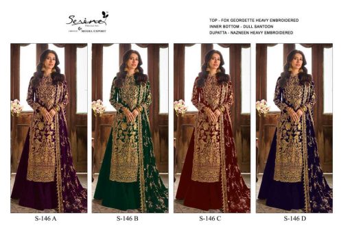 Serene S 146 A D Georgette Salwar Suit Catalog 4 Pcs 13 510x340 - Serene S 146 A-D Georgette Salwar Suit Catalog 4 Pcs