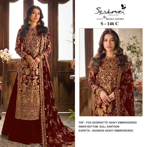 Serene S 146 A D Georgette Salwar Suit Catalog 4 Pcs 3 510x510 - Serene S 146 A-D Georgette Salwar Suit Catalog 4 Pcs
