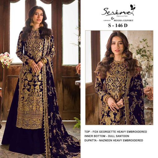 Serene S 146 A D Georgette Salwar Suit Catalog 4 Pcs 4 1 510x510 - Serene S 146 A-D Georgette Salwar Suit Catalog 4 Pcs