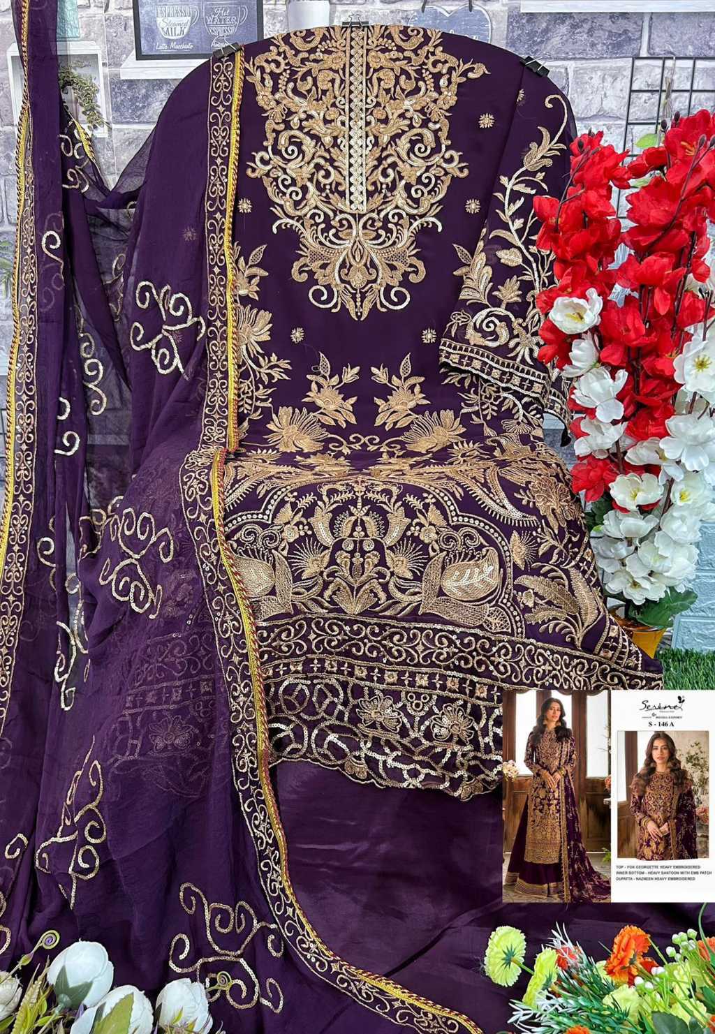 Buy Siril Women'S Crepe Fabric Dark Brown & Black Colour Unstitched Combo  Printed Salwar Suit Dress Material Online at Best Prices in India - JioMart.