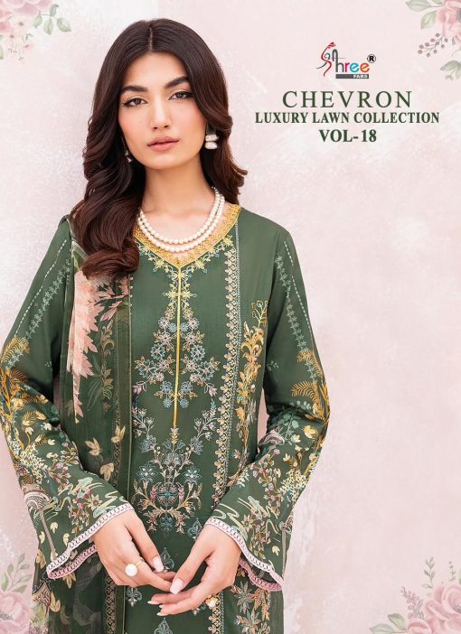 Shree Fabs Chevron Luxury Lawn Collection Vol 18 Chiffon Cotton Salwar Suit Catalog 7 Pcs 1 510x702 - Shree Fabs Chevron Luxury Lawn Collection Vol 18 Chiffon Cotton Salwar Suit Catalog 7 Pcs