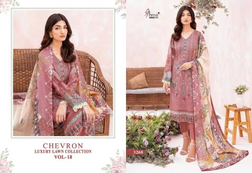 Shree Fabs Chevron Luxury Lawn Collection Vol 18 Chiffon Cotton Salwar Suit Catalog 7 Pcs 11 510x351 - Shree Fabs Chevron Luxury Lawn Collection Vol 18 Chiffon Cotton Salwar Suit Catalog 7 Pcs