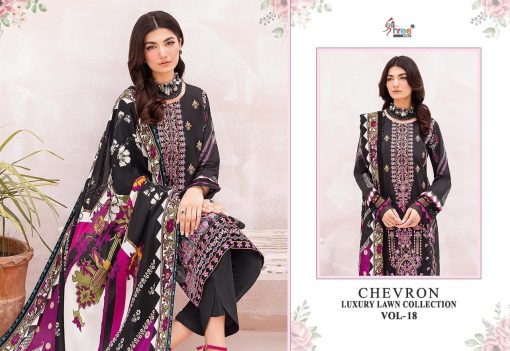 Shree Fabs Chevron Luxury Lawn Collection Vol 18 Chiffon Cotton Salwar Suit Catalog 7 Pcs 8 510x351 - Shree Fabs Chevron Luxury Lawn Collection Vol 18 Chiffon Cotton Salwar Suit Catalog 7 Pcs