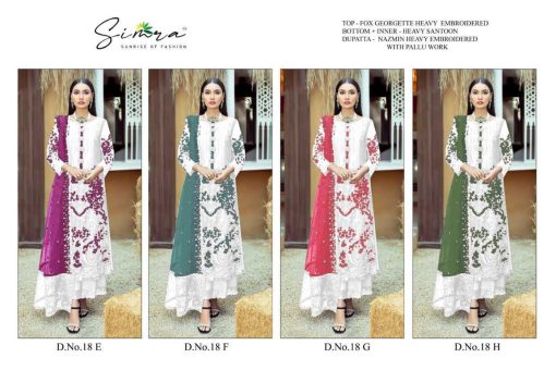 Simra DN 18 E H Georgette Salwar Suit Catalog 4 Pcs 13 510x340 - Simra DN 18 E-H Georgette Salwar Suit Catalog 4 Pcs