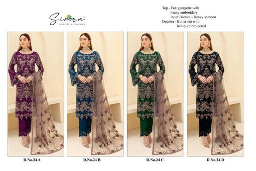 Simra DN 24 A D Georgette Salwar Suit Catalog 4 Pcs 5 510x340 - Simra DN 24 A-D Georgette Salwar Suit Catalog 4 Pcs