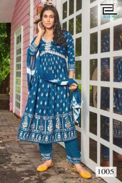 Blue Hills Bollywood Tikka Vol 3 Kurti with Dupatta Bottom Rayon Catalog 8 Pcs