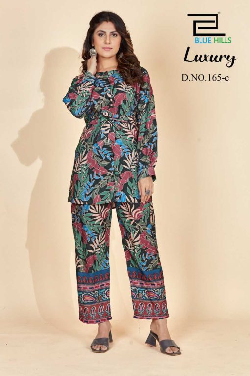 Blue Hills Luxury CO ORD Set Wholesale Catalog 4 Pcs 2 510x765 - Blue Hills Luxury CO ORD Set Wholesale Catalog 4 Pcs