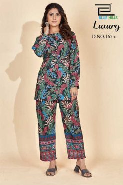 Blue Hills Luxury CO ORD Set Wholesale Catalog 4 Pcs