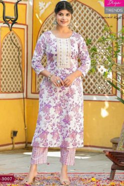 Diya Trends Cotton Candy Vol 3 by Kajal Style Kurti with Pant Catalog 8 Pcs