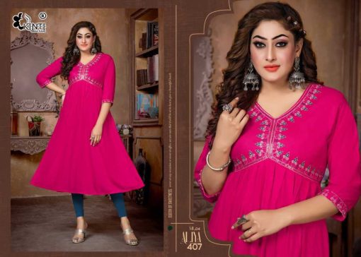 Kinti Aliyas Vol 4 Rayon Kurti Catalog 8 Pcs 5 510x364 - Kinti Aliya Vol 4 Rayon Kurti Catalog 8 Pcs