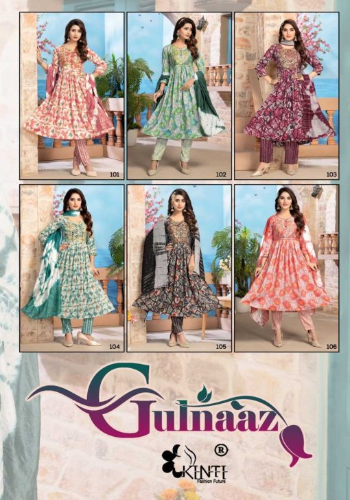 Kinti Gulnaaz Fancy Nayra Cut Kurti with Dupatta Bottom Catalog 6 Pcs 8 510x728 - Kinti Gulnaaz Fancy Nayra Cut Kurti with Dupatta Bottom Catalog 6 Pcs