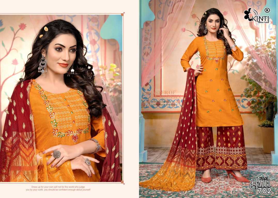 HK 1529 FAUX GEORGETTE KURTI PALAZZO WITH DUPATTA Stunning catalog Rehmat  Boutique