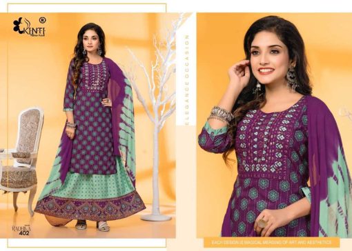 Kinti Radhika Vol 3 Rayon Kurti with Skirt Dupatta Catalog 6 Pcs 2 510x364 - Kinti Radhika Vol 3 Rayon Kurti with Skirt Dupatta Catalog 6 Pcs