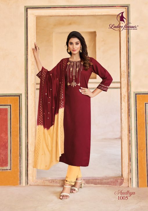 Ladies Flavour Aadhya Kurti with Bottom Dupatta Chinon Catalog 6 Pcs 11 510x725 - Ladies Flavour Aadhya Kurti with Bottom Dupatta Chinon Catalog 6 Pcs