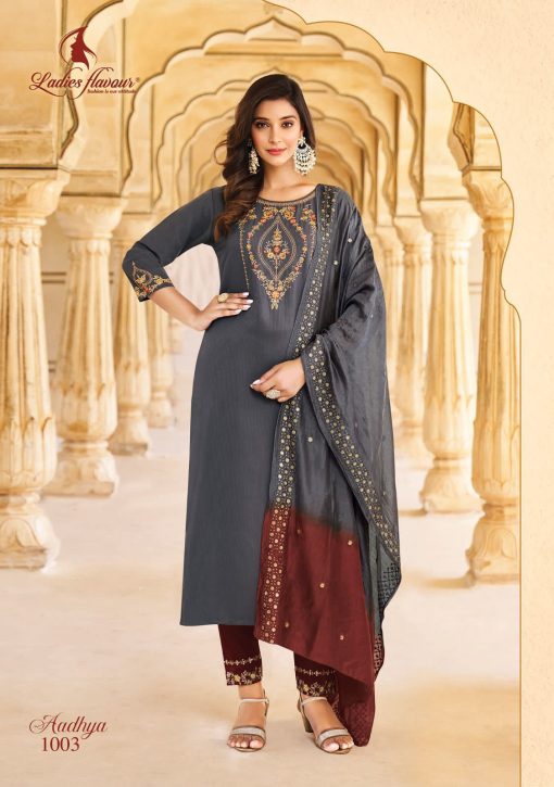 Ladies Flavour Aadhya Kurti with Bottom Dupatta Chinon Catalog 6 Pcs 6 510x725 - Ladies Flavour Aadhya Kurti with Bottom Dupatta Chinon Catalog 6 Pcs