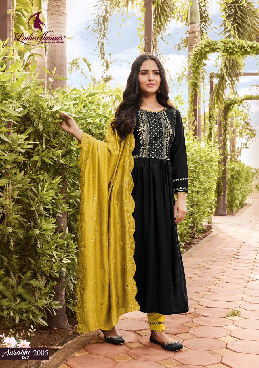 Black Georgette Dress With Yellow Dupatta – Shopzters
