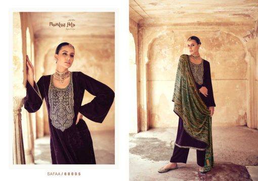 Mumtaz Arts Safaa Velvet Salwar Suit Catalog 4 Pcs 6 510x359 - Mumtaz Arts Safaa Velvet Salwar Suit Catalog 4 Pcs