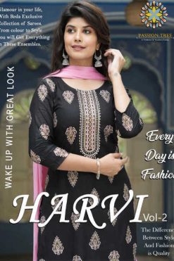 Passion Tree Harvi Vol 2 Kurti with Dupatta Bottom Rayon Catalog 8 Pcs