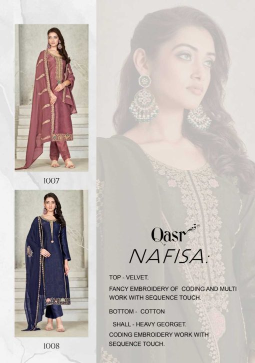 Qasr Nafisa Salwar Suit Catalog 8 Pcs 19 510x725 - Qasr Nafisa Velvet Salwar Suit Catalog 8 Pcs