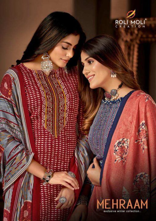 Roli Moli Mehraam Pashmina Salwar Suit Catalog 8 Pcs 1 510x721 - Roli Moli Mehraam Pashmina Salwar Suit Catalog 8 Pcs