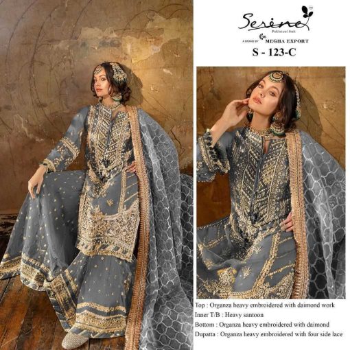 Serene S 123 A D Organza Salwar Suit Catalog 4 Pcs 3 510x510 - Serene S 123 A-D Organza Salwar Suit Catalog 4 Pcs