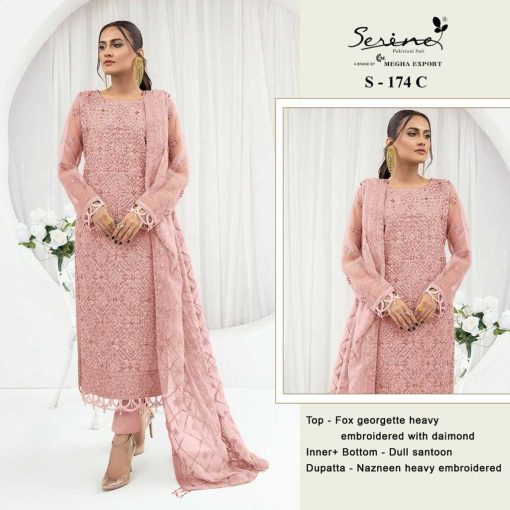 Serene S 174 A D Georgette Salwar Suit Catalog 4 Pcs 3 510x510 - Serene S 174 A-D Georgette Salwar Suit Catalog 4 Pcs