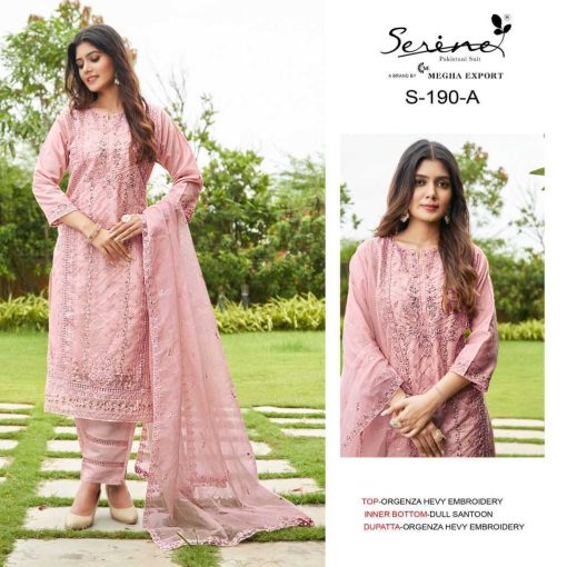 Serene S 190 A D Organza Salwar Suit Catalog 4 Pcs 1 510x510 - Serene S 190 A-D Organza Salwar Suit Catalog 4 Pcs