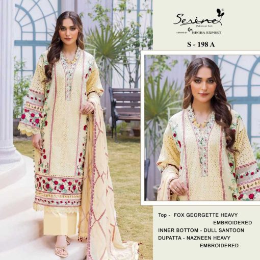Serene S 198 A D Georgette Salwar Suit Catalog 4 Pcs 1 510x510 - Serene S 198 A-D Georgette Salwar Suit Catalog 4 Pcs