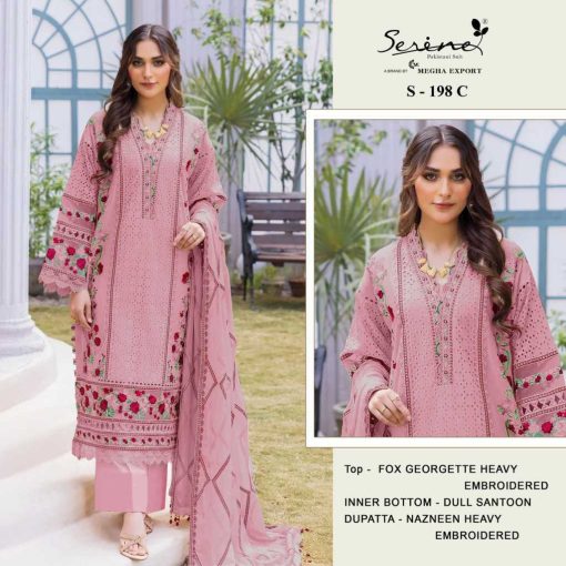 Serene S 198 A D Georgette Salwar Suit Catalog 4 Pcs 3 510x510 - Serene S 198 A-D Georgette Salwar Suit Catalog 4 Pcs