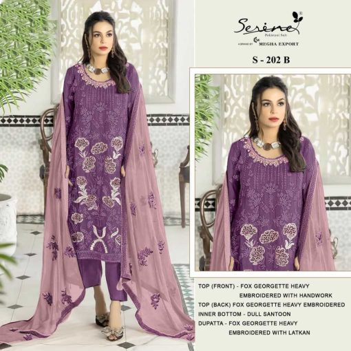 Serene S 202 B E Georgette Salwar Suit Catalog 4 Pcs 1 510x510 - Serene S 202 B-E Georgette Salwar Suit Catalog 4 Pcs