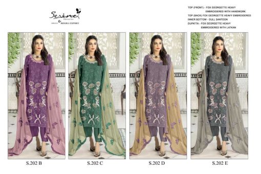 Serene S 202 B E Georgette Salwar Suit Catalog 4 Pcs 22 510x340 - Serene S 202 B-E Georgette Salwar Suit Catalog 4 Pcs
