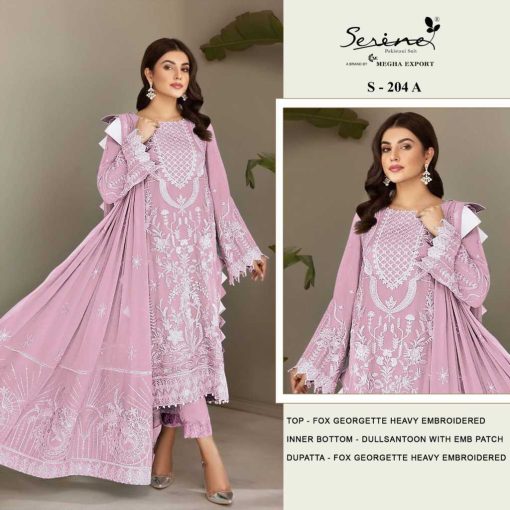 Serene S 204 A D Georgette Salwar Suit Catalog 4 Pcs 1 510x510 - Serene S 204 A-D Georgette Salwar Suit Catalog 4 Pcs