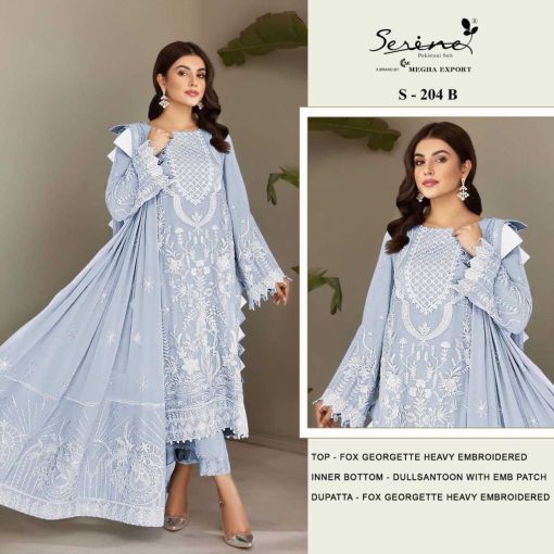 Serene S 204 A D Georgette Salwar Suit Catalog 4 Pcs 2 510x510 - Serene S 204 A-D Georgette Salwar Suit Catalog 4 Pcs